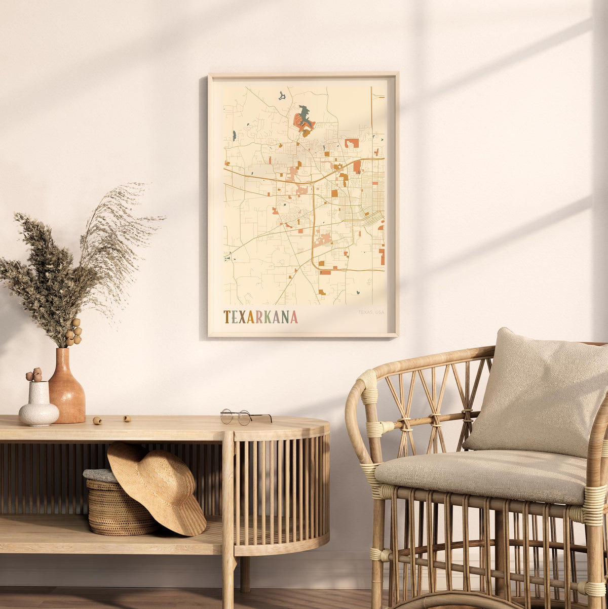 texarkana, texas map poster - image 3