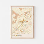 san marcos, texas map poster - image 1