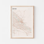 boise, idaho map poster - image 1