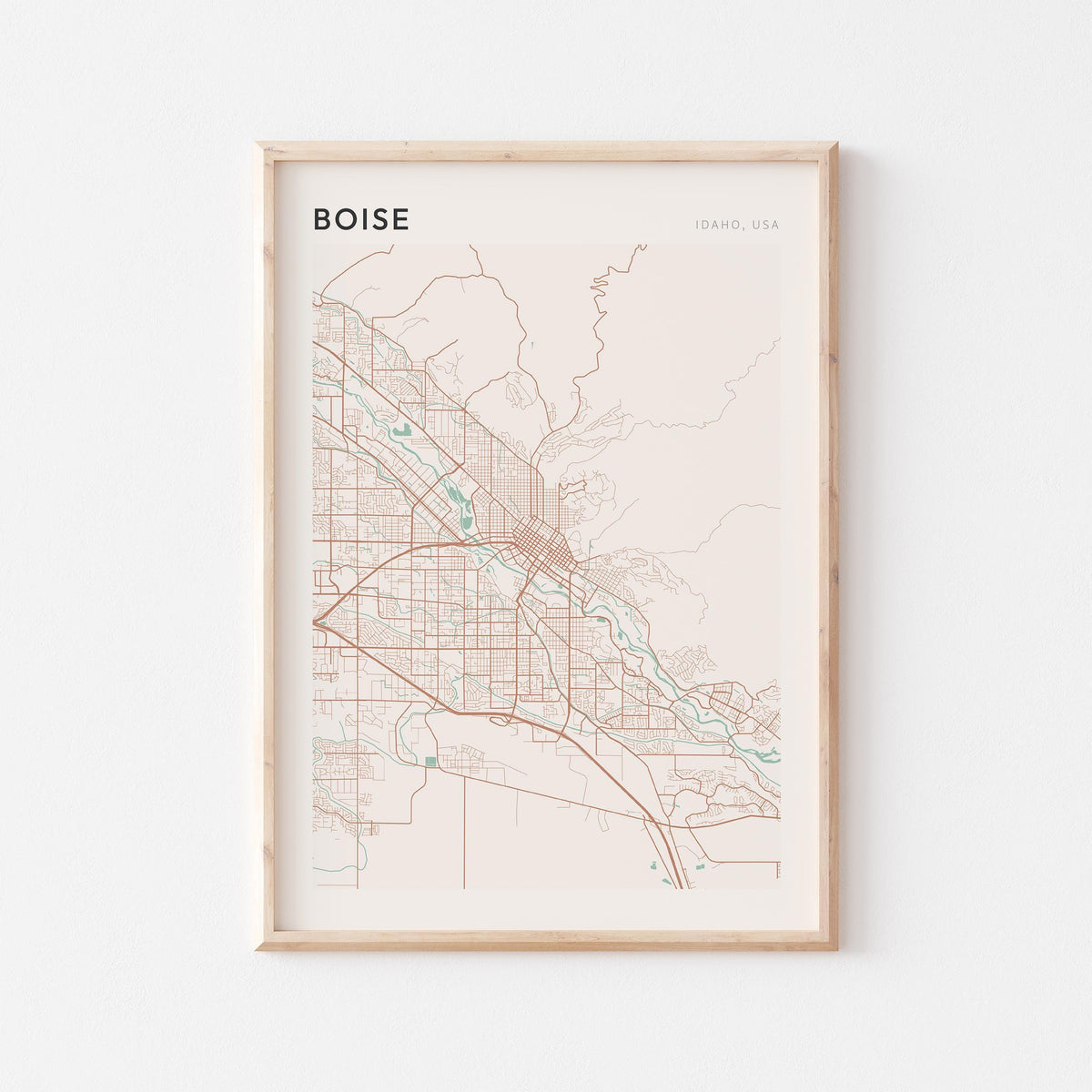 boise, idaho map poster - image 1