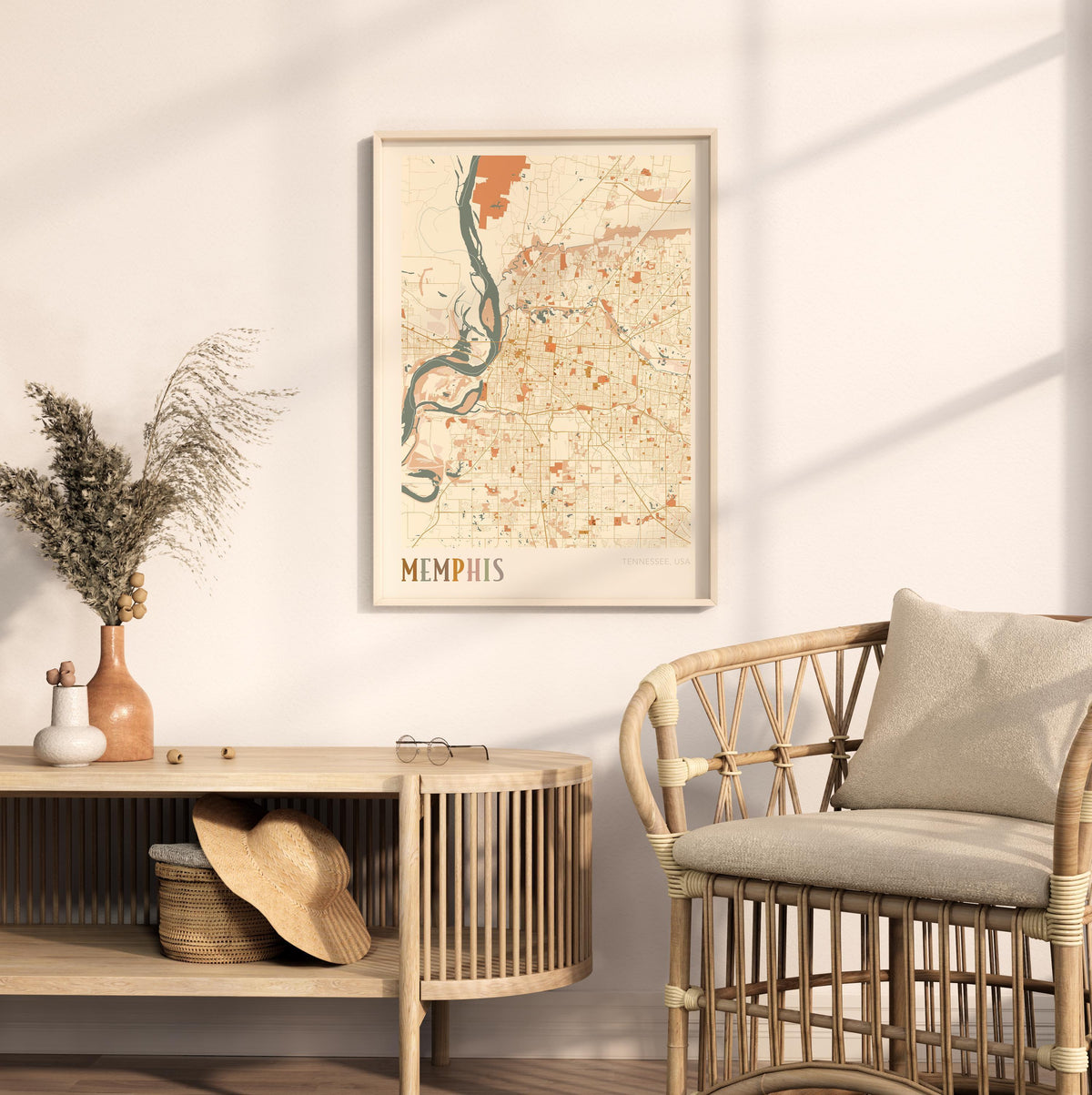 memphis, tennessee map poster - image 3