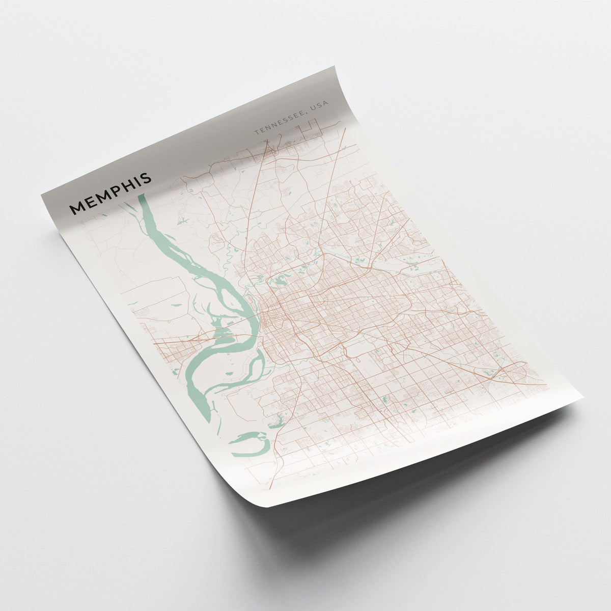 memphis, tennessee map poster - image 4