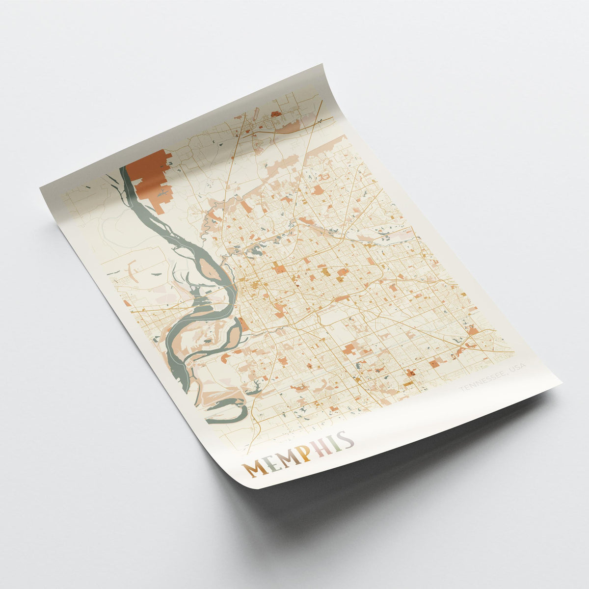 memphis, tennessee map poster - image 4