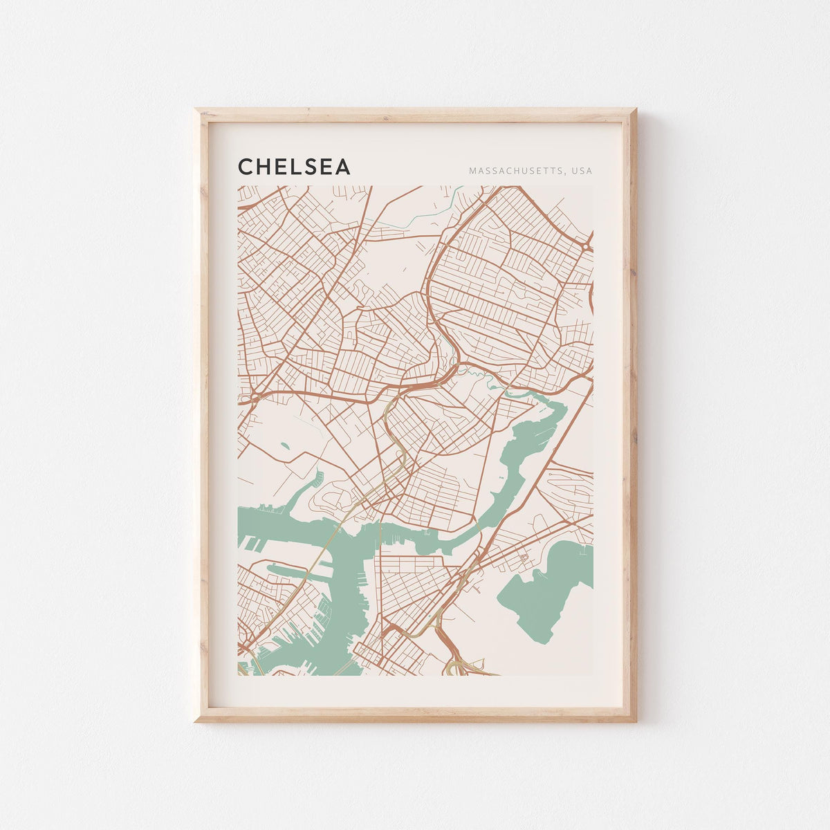 chelsea, massachusetts map poster - image 1