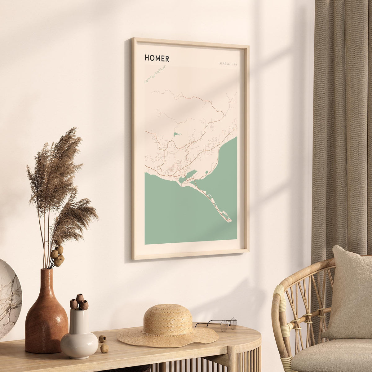 homer, alaska map poster - image 2
