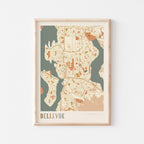 bellevue, washington map poster - image 1