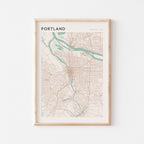 portland, oregon map poster - image 1
