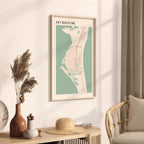 key biscane, florida map poster - image 2