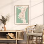 key biscane, florida map poster - image 3