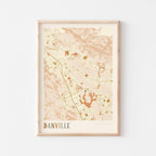 danville, california map poster - image 1