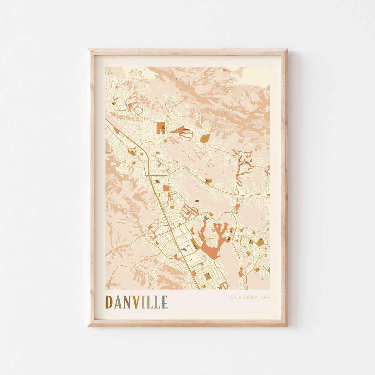 danville, california map poster - image 1
