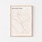 boulder creek, california map poster - image 1