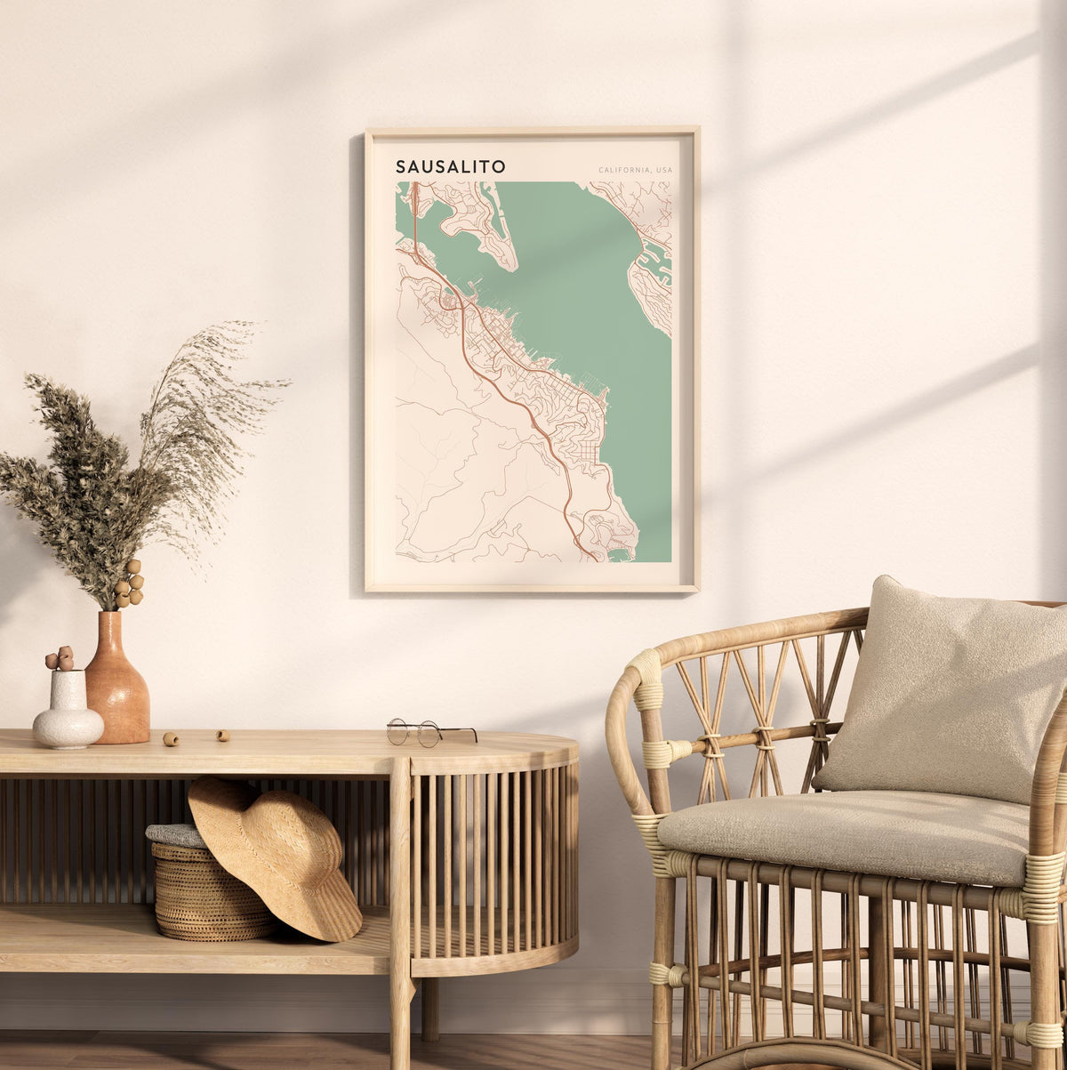 sausalito, california map poster - image 3
