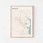 novato, california map poster - image 1