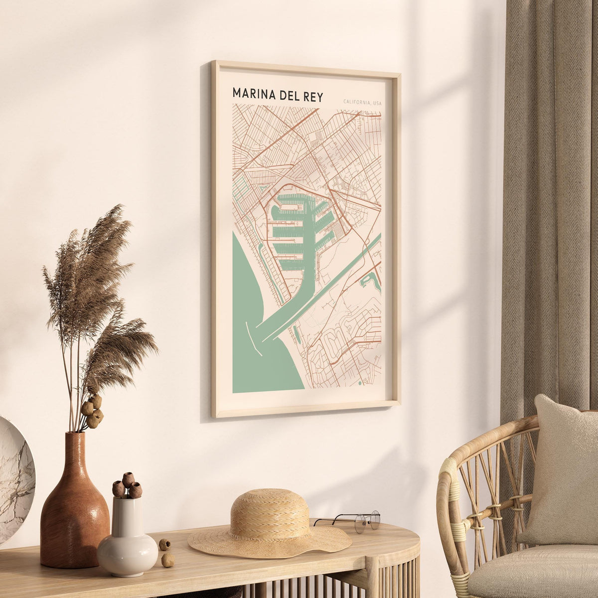 marina del rey, california map poster - image 2