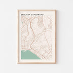 san juan capistrano, california map poster - image 1