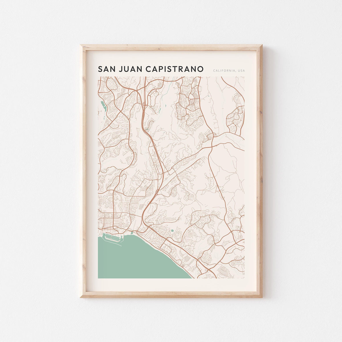 san juan capistrano, california map poster - image 1