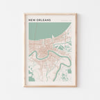new orleans, louisiana map poster - image 1