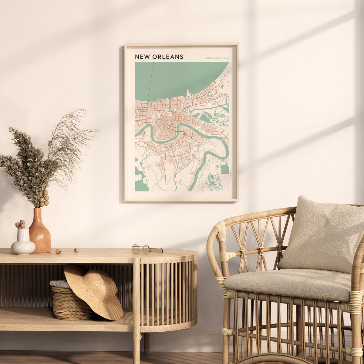 new orleans, louisiana map poster - image 3