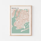 brooklyn, new york map poster - image 1