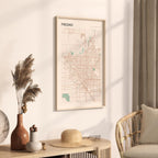 fresno, california map poster - image 2