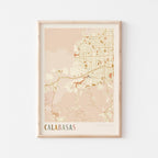 calabasas, california map poster - image 1