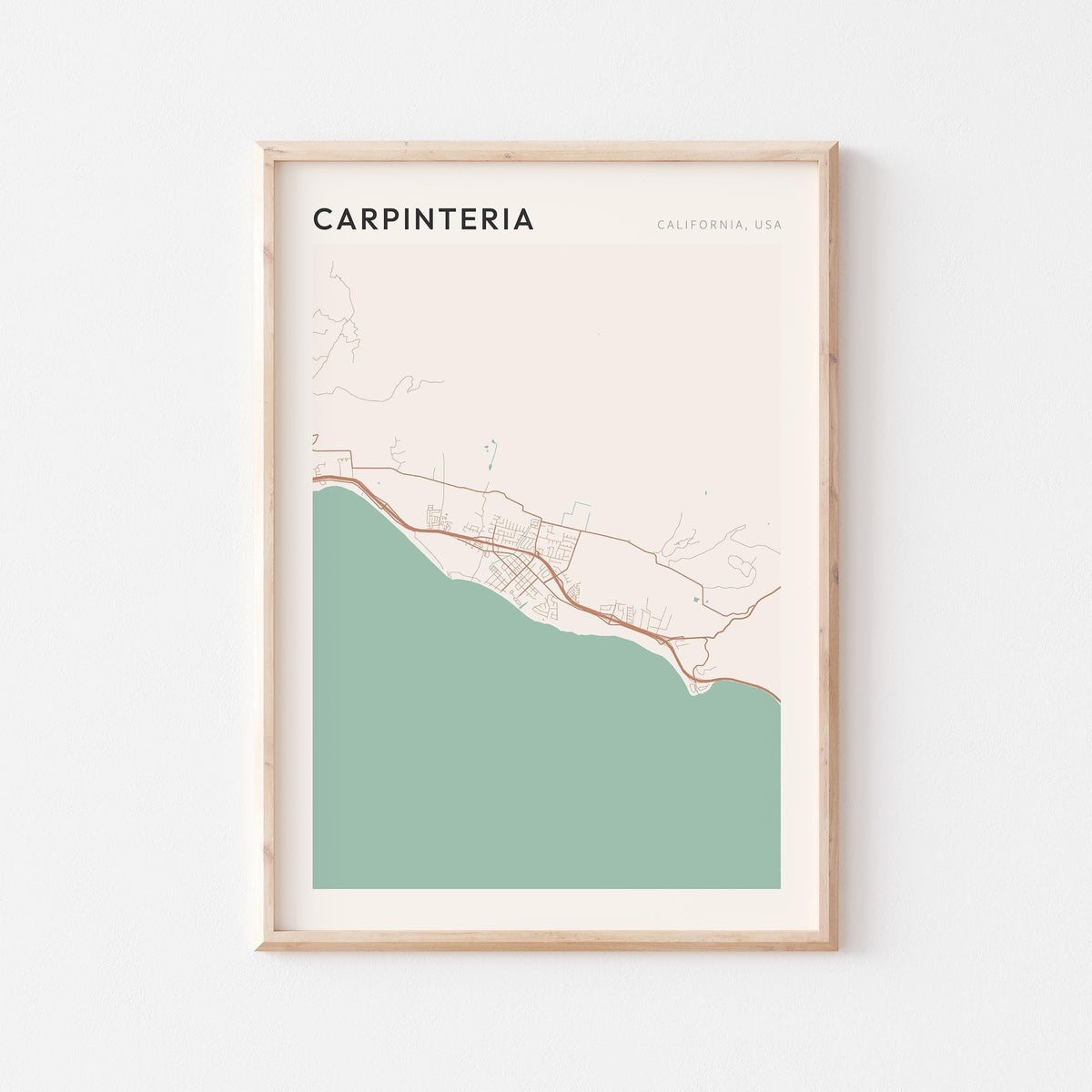 carpinteria, california map poster - image 1