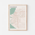 anchorage, alaska map poster - image 1