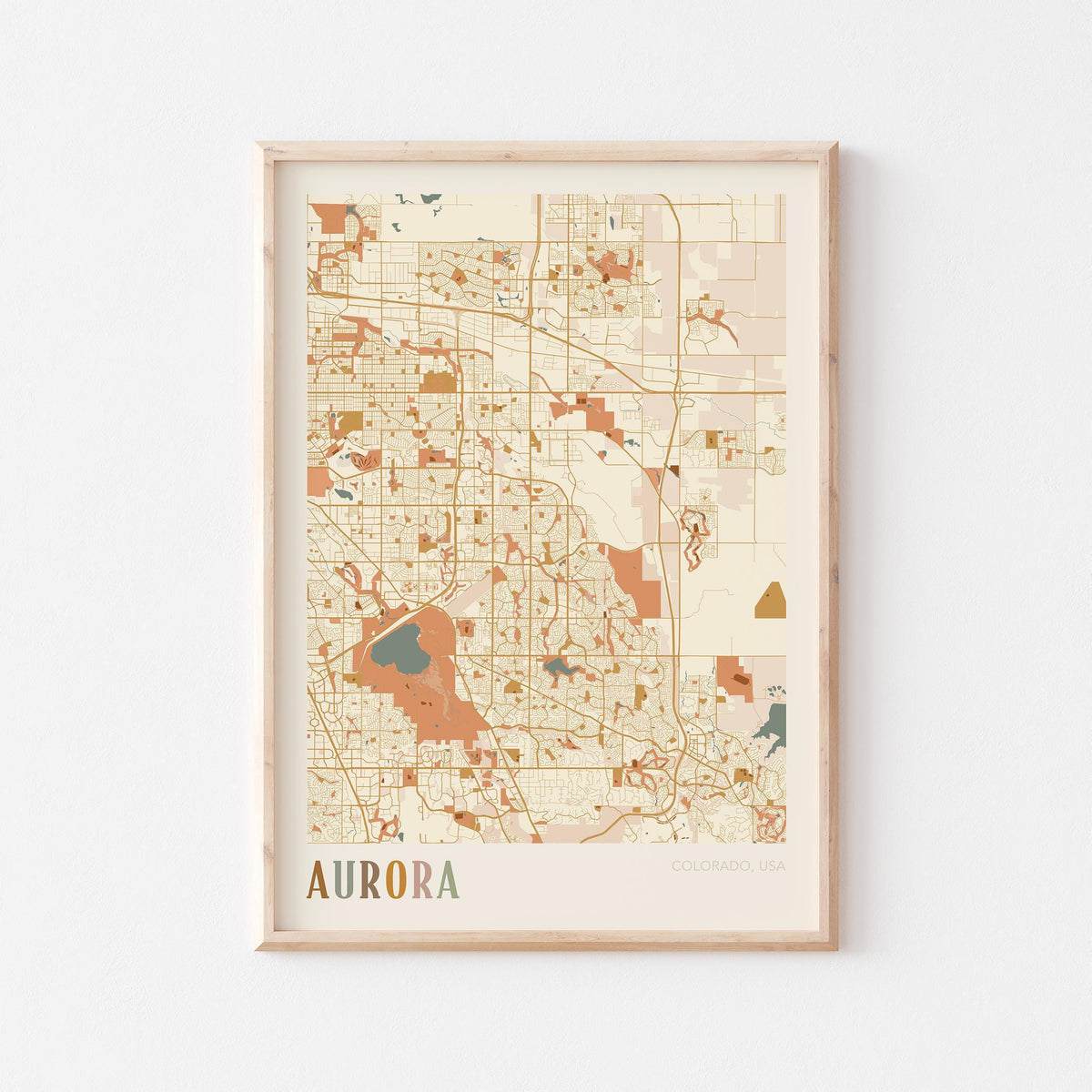aurora, colorado map poster - image 1