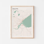 duluth, minnesota map poster - image 1
