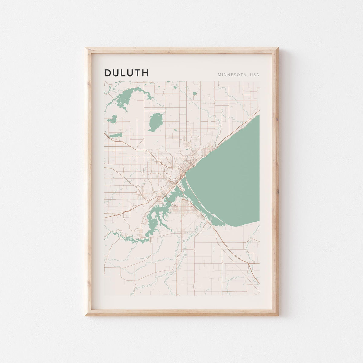 duluth, minnesota map poster - image 1