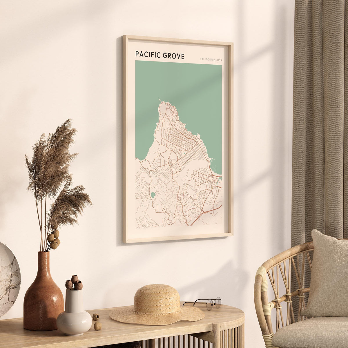 pacific grove, california map poster - image 2