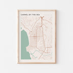 carmel-by-the-sea, california map poster - image 1