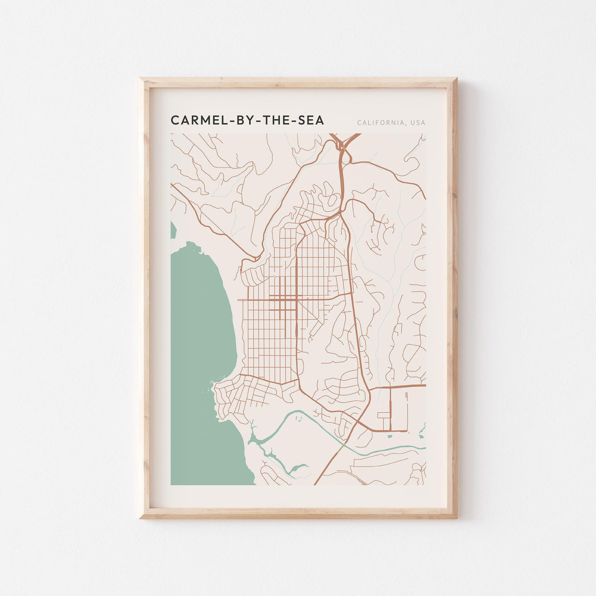 carmel-by-the-sea, california map poster - image 1