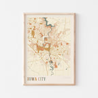 iowa city, iowa map poster - image 1
