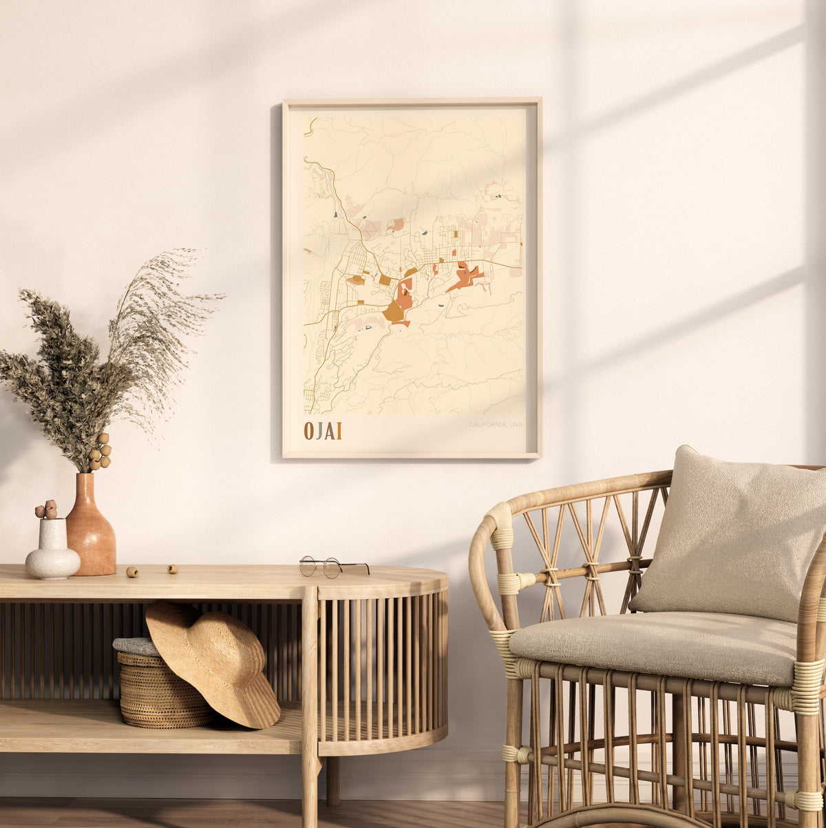 ojai, california map poster - image 3