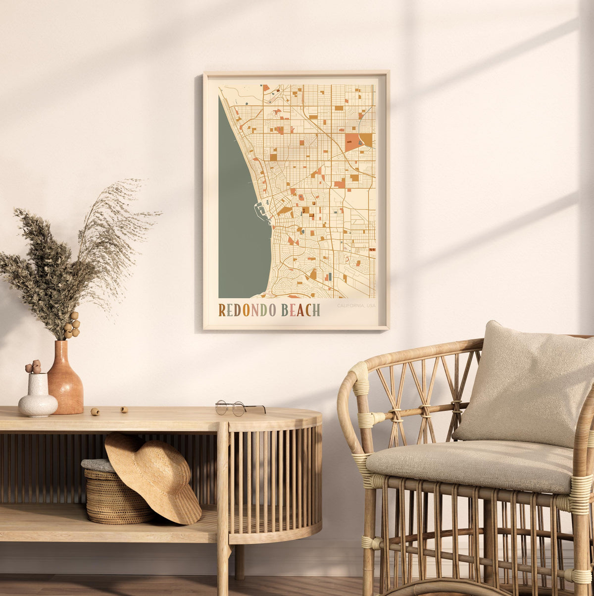 redondo beach, california map poster - image 3