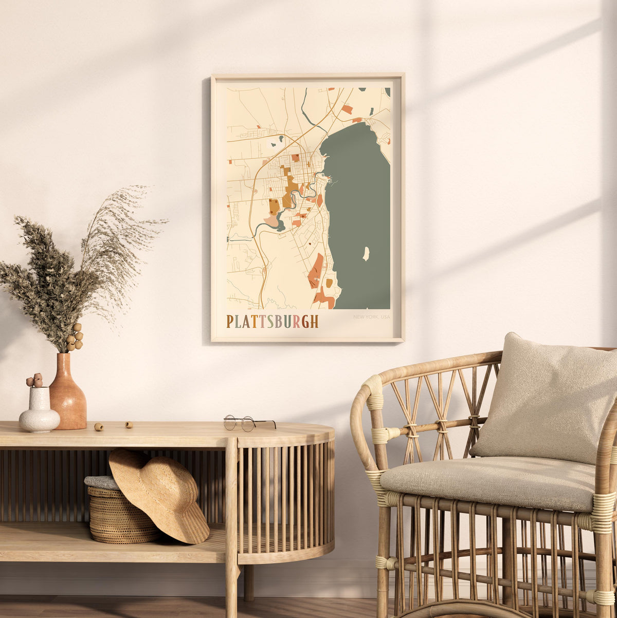 plattsburgh, new york map poster - image 3