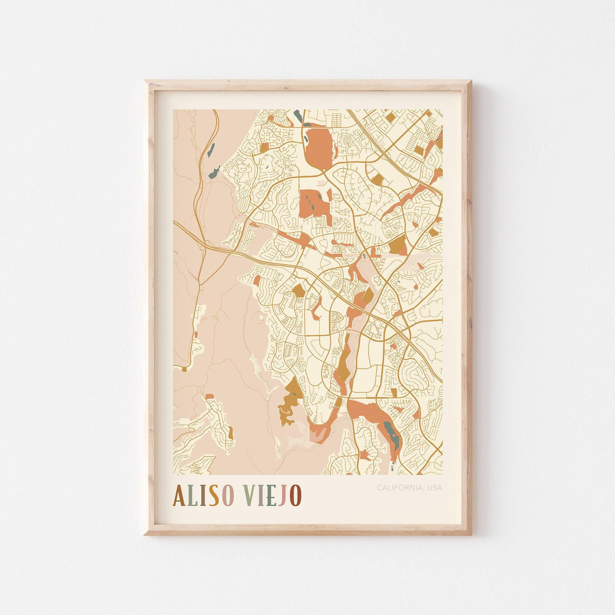 aliso viejo, california map poster - image 1