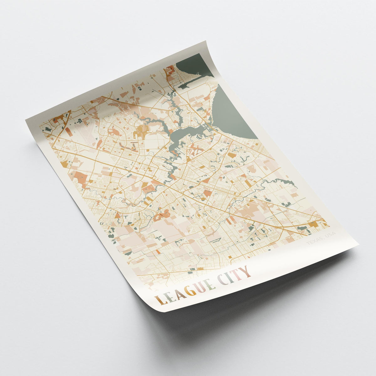 league city, texas map poster - image 4