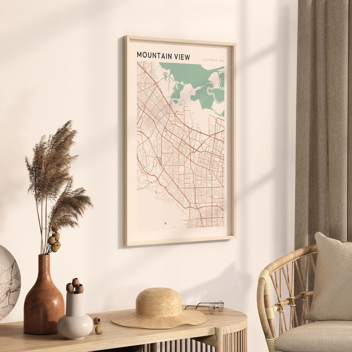 mountain view, california map poster - image 3