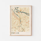 portland, oregon map poster - image 1