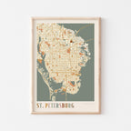 st. petersburg, florida map poster - image 1