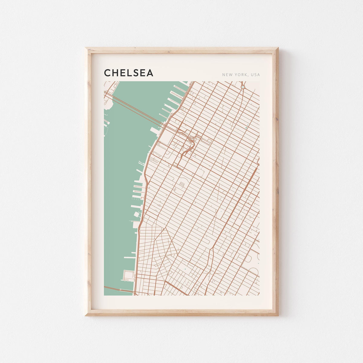 chelsea, new york map poster - image 1