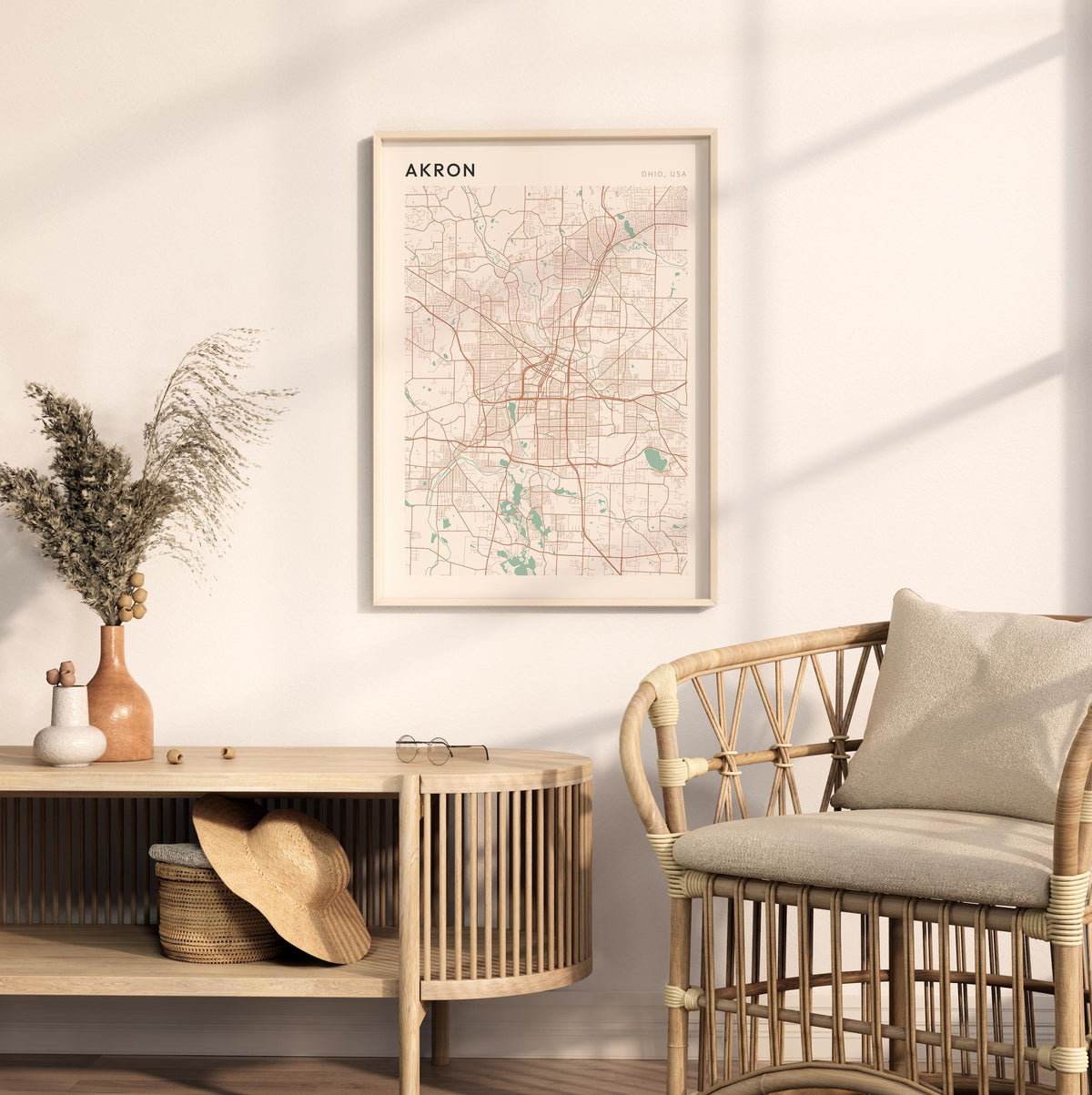 akron, ohio map poster - image 3