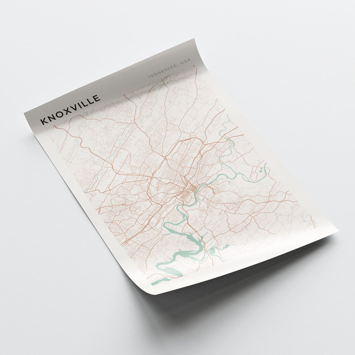 knoxville, tennessee map poster - image 4