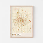 sioux falls, south dakota map poster - image 1
