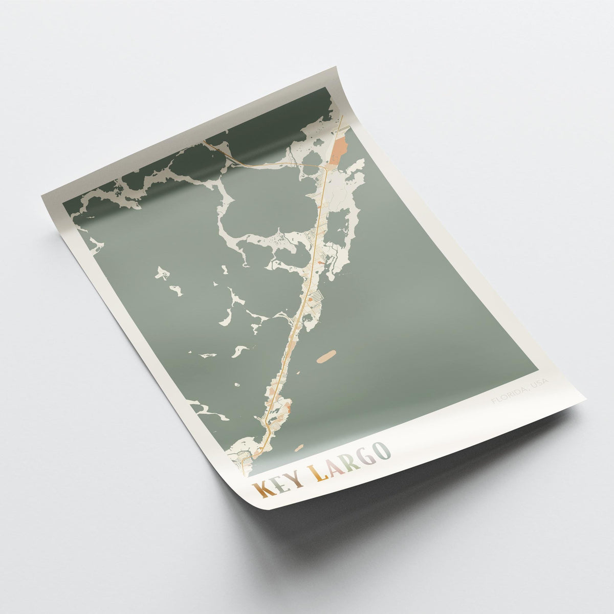 key largo, florida map poster - image 4