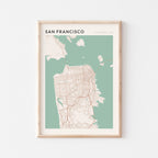 san francisco, california map poster - image 1