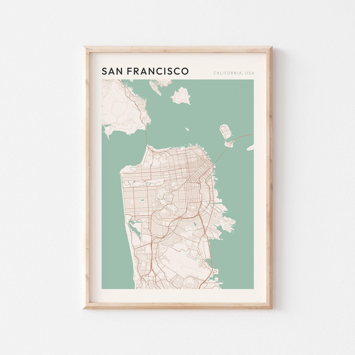 san francisco, california map poster - image 1